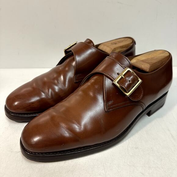 NEW HEELS Crockett & Jones x Polo Ralph Lauren Single Monk Made in England 9 D main image 10
